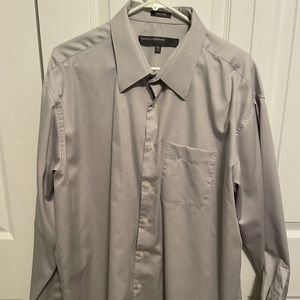 Perry Ellis Gray long sleeve mens dress shirt. Size 2XL
